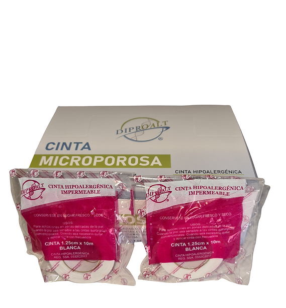 CINTA MICROPOROSA 1.25 X 10 M BLANCA - Imagen 2